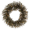 Vickerman B167725LED 24" Vienna Twig Artificial Christmas Wreath Warm White Dura-lit LED Mini Lights