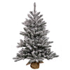 Vickerman B160524 24" Flocked Anoka Pine Artificial Christmas Tree Unlit
