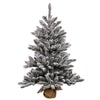 Vickerman B160543LED 42" Flocked Anoka Pine Artificial Christmas Tree Warm White Led Lights