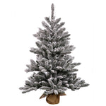 Vickerman B160537LED 36" Flocked Anoka Pine Artificial Christmas Tree Warm White Led Lights