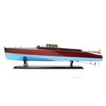 Wooden Dixie II Speedboat Model 9" H – Handcrafted Racing Boat Replica By Old Modern Handicrafts
