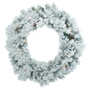 Vickerman B160331 30" Flocked Ashton Pine Artificial Christmas Wreath Clear Dura-lit Incandescent Mini Lights