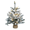 Vickerman B160525LED 24" Flocked Anoka Pine Artificial Christmas Tree Warm White Led Lights