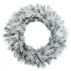 Vickerman B169131LED 30" Flocked Castle Pine Artificial Christmas Wreath Warm White Dura-Lit LED Mini Lights