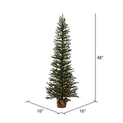 Vickerman B166841LED 4' Mini Pine Artificial Christmas Tree Warm White Dura-Lit LED Lights