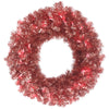 Vickerman B172531LED 30" Artificial Rose Pine Wreath With 240 Pvc Tips And 70 Dura-Lit® LED Pink Mini Lights