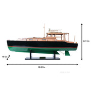 Wooden  Hemingway Pilar Fishing Boat Model - 27.5