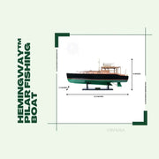 Wooden  Hemingway Pilar Fishing Boat Model - 27.5
