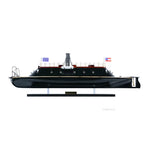 Old Modern Handicrafts CSS VIRGINIA Ironclad Civil War Ship Model – 28” Handcrafted Wooden Replica
