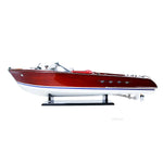 RC Riva Aquarama Speedboat Model - 35" Painted Wood with Dual Motors & Remote Control By Old Modern Handicrafts