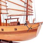 Chinese Junk Model Ship – Exotic Wood Build – Natural Finish