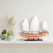 Wooden Chinese Sailing Vessel – Junk Ship Replica – Display Piece