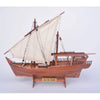 Old Modern Handicrafts Handcrafted 12 Inch Dhow Model with Wooden Base and Linen Sails