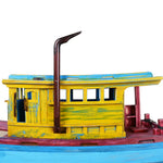 Vietnam Refugee Boat Model – Handcrafted Wooden Fishing Boat – 28 Inch