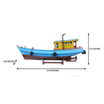 South Vietnam Model Boat – Tau Vuot Bien Wooden Display – 28 Inch