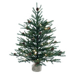 Vickerman B803922LED 24" Carmel Pine Artificial Christmas Tree Warm White Dura-Lit LED Lights