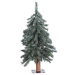 Vickerman B907320 2' Natural Bark Alpine Artificial Christmas Tree Unlit