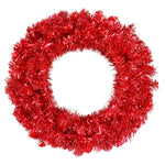 Vickerman B981525LED 24" Red Artificial Christmas Wreath Red Dura-Lit LED Mini Lights