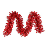 Vickerman B981513 9' Red Artificial Christmas Garland Red Dura-Lit Incandescent Mini Lights