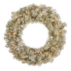 Vickerman B982525 24" Champagne Artificial Christmas Wreath Clear Dura-lit Incandescent Mini Lights