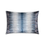 Artistic Bali Velvet Pillow 20" x 14"Multi Blue & Navy Wave Pattern by Cloud9