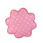 Pink Green Floral Accent Pillow – Polka Dot Design