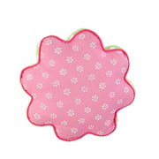 Pink Green Floral Accent Pillow – Polka Dot Design