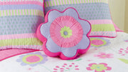 Decorative Floral Garden Pillow – Cotton Novelty Design