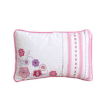 Butterfly Fairisle Floral Rectangular Decor Throw Pillow 15" Cotton Pink Purple Embroidered Accent By Cozy Line Home Fashions