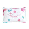Ballerina Rectangular Decor Throw Pillow – Pink Floral Accent