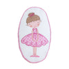 Ballerina Dancer Oval Decor Throw Pillow – Pink Accent