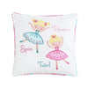 Ballerina Dancer Square Decor Throw Pillow – Pink Accent
