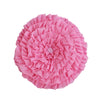 Pink Floral Round Ruffle Decor Throw Pillow – Cotton