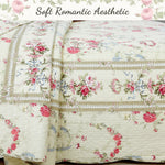 Romantic Floral Quilt Bedding for Bedroom