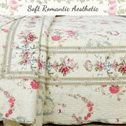 Romantic Floral Quilt Bedding for Bedroom