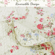 Cottage Style Floral Quilt Bedding Set