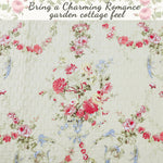 Scalloped Edge Floral Quilt Set