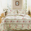 Rose Romance Floral Cotton Quilt Bedding Set