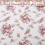 Reversible Floral Throw Blanket – Vintage Garden Look
