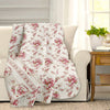 Vintage Rose Floral Quilted Throw Blanket – Shabby Chic Decor