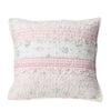 Pink Patchwork Square Decor Throw Pillow – Ruffle Lace