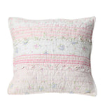 Romantic Chic Lace Ruffle Pink Patchwork Square Decor Throw Pillow 15"x15" Cotton By Cozy Line Home Fashions