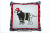 Fire Dog Dalmatian Decor Throw Pillow – Embroidered Cotton