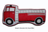 Classic Fire Truck Novelty Decor Pillow – Embroidered Cotton