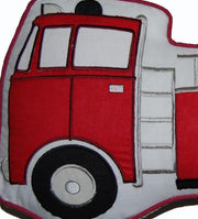 Vintage Fire Truck Accent Pillow – Kids Room Decor