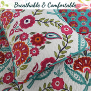 Classic Floral Quilt Set – Cotton Reversible Bedding