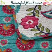 Reversible Cotton Quilt Bedding – Floral Design