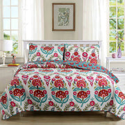 Floral Pattern Quilt Set – Easy Care Cotton