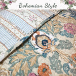 Reversible Floral Quilt Set Soft Cotton Bedding