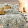 Floral Cotton Quilt Bedding Set 3 Piece Reversible Design